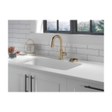 DELTA® GR250-CZ Glass Rinser, 2-1/2 in THK Max Deck, 2-1/2 in L Spout, 1-1/8 in H Spout, 1.2 gpm at 60 psi, Metal, Champagne Bronze