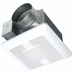 Panasonic WhisperGreen® Select™ FV-1115VKL2 Speed Selector Ventilation Fan With Light, (1) Dimmable LED Lamp, 14.9 W Fixture, 120 VAC, Zinc Aluminum Magnesium Housing