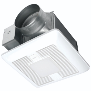 Panasonic WhisperGreen® Select™ FV-1115VKL2 Speed Selector Ventilation Fan with Light, (1) Dimmable LED Lamp, 14.9 W Fixture, 120 VAC, Zinc Aluminum Magnesium Housing