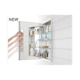 Kohler® 99003-SCF-NA Verdera® Mirrored Cabinet with Adjustable Flip-Out Flat Mirror, 20 in OAW x 30 in OAH, Anodized Aluminum