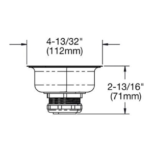 Elkay® D361125 Drain Fitting, 3-1/2 in Nominal, Matte, Stainless Steel Drain