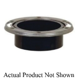 Sioux Chief TKO™ 886-4PM 1-Piece Open Closet Flange with Stainless Steel Swivel Ring, 4 x 4 in Pipe, PVC