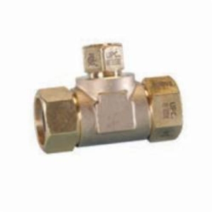 TracPipe® Counterstrike® AutoFlare® FGP-TF750-T500 Reducing Tee Fitting, 3/4 x 3/4 x 1/2 in Nominal, End Style, Brass