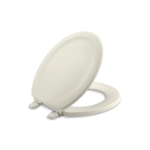 Kohler® 4648-96 Stonewood® Toilet Seat, Round Bowl, Closed Front, Wood, Biscuit
