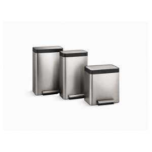 Kohler® 20941-ST Loft Compact Step Can, 8 gal Capacity, 14-5/8 in L, Stainless Steel