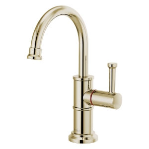 Brizo® 61325LF-H-PN Artesso® Instant Hot Faucet, 1 gpm at 60 psi Flow Rate, Polished Nickel, 1 Handle