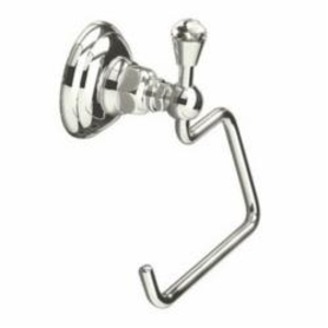 Rohl® A1492CPN Country Crystal Toilet Paper Holder, 5-31/32 in H, Brass, Polished Nickel