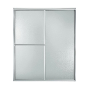 Sterling® 5970-48S 5900 Sliding Shower Door, Deluxe, Framed Frame, Tempered Pebbled Texture Glass, Silver, 1/8 in Thick Glass, 66-3/8 in H Opening, 43-7/8 to 48-7/8 in W Opening