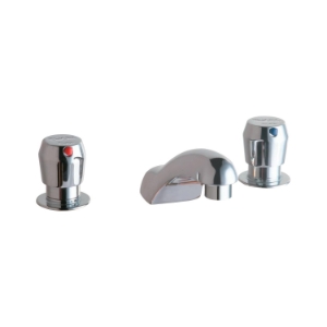 Elkay® LK651 Concealed Centerset Metering Lavatory Faucet, Polished Chrome, 2 Handles, 1 gpm Flow Rate