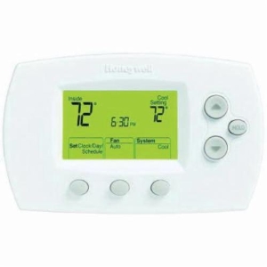 Honeywell Home FocusPRO® TH6110d1005/U 6000 Thermostat, Programmable Thermostat, 40 to 90 deg F Control, 5-1-1 or 5-2 Days Programs per Week, RC, R, W (O/B), Y, G, C Terminal