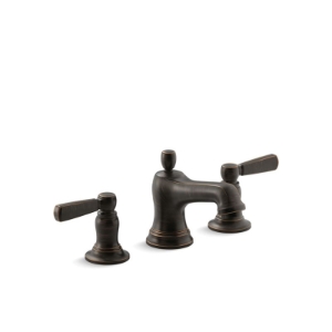 Kohler® 10577-4-2BZ Widespread Bathroom Sink Faucet, Bancroft®, 1.2 gpm Flow Rate, 2-9/16 in H Spout, 8 to 16 in Center, Oil Rubbed Bronze, 2 Handles, Pop-Up Drain