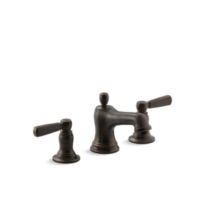 Kohler® 10577-4-2BZ Widespread Bathroom Sink Faucet, Bancroft®, 1.2 gpm Flow Rate, 2-9/16 in H Spout, 8 to 16 in Center, Oil-Rubbed Bronze, 2 Handles, Pop-Up Drain