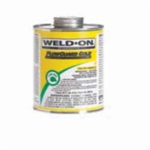 Weld-On® FlowGuard Gold® 11028 Low VOC Medium Body Solvent CPVC Cement with Applicator Cap, 1/2 Pint Container, Yellow