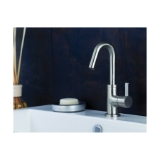 Gerber® D222530BN Amalfi™ Lavatory Faucet, 1.2 gpm Flow Rate, 9-3/4 in H Spout, 1 Handle, 50/50 Touch-Down Drain