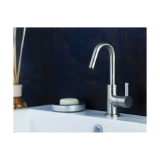 Gerber® D222530BN Amalfi™ Lavatory Faucet, 1.2 gpm Flow Rate, 9-3/4 in H Spout, 1 Handle, 50/50 Touch-Down Drain, Brushed Nickel