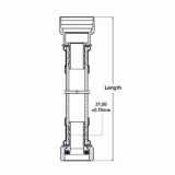 Sharkbite® U3068FLEX18BVLF Flexible Braided Water Heater Connector with Ball Valve, 1/2 x 3/4 in, FNPT x SB, 18 in L, 200 psi, Stainless Steel