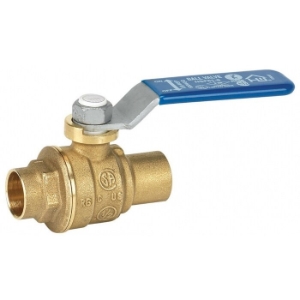 HOMEWERKS® 116-4-112-112 Ball Valve, 1-1/2 in Nominal, C End Style, Forged Brass Body, Full Port