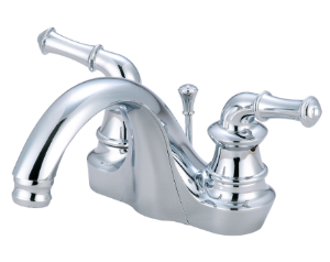 Pioneer 3DM100 Widespread Lavatory Faucet, DEL MAR, 1.5 gpm Flow Rate, 2-1/8 in H Spout, 4 in Center, Polished Chrome, 2 Handles, Pop-Up Drain
