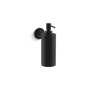 Kohler® 14380-BL Purist® Soap/Lotion Dispenser, Matte Black, 2-3/8 in OAL, Wall Mount, Metal