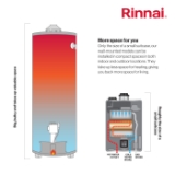 Rinnai® RE160iN Non-Condensing Interior Tankless Water Heater, Natural Gas, 9 GPM, 160,000 BTU