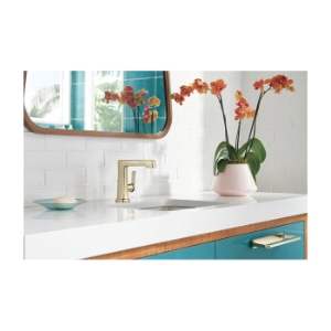 Brizo® 65098LF-PN Levoir™ Lavatory Faucet, 1.5 gpm Flow Rate, 5-1/4 in H Spout, 1 Handle, Metal Pop-Up Drain, 1 Faucet Hole, Polished Nickel, Traditional