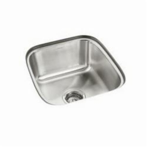Sterling® T11448-NA Secondary Sink with SilentShield® Sound Absorption Technology, Springdale®, Luster, Rectangle Shape, 16-1/4 in L x 17-3/4 in W, 16-1/4 in L x 17-3/4 in W x 8 in H, Undermount, 18 ga Stainless Steel