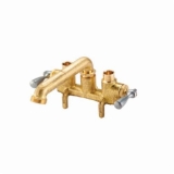 Gerber® G0049531 Classics™ Laundry Faucet, 2.2 gpm Flow Rate, 4 in Center, Rough Brass, Garden Hose Thread Spout Hose