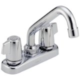 DELTA® 2133LF Classic Laundry Faucet, 4 in Center, Chrome, 2 Handles