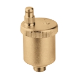 Caleffi 502043 CST Automatic Air Vent with Hygroscopic Safety Air Vent Cap, 1/2 in Nominal, MNPT Connection, 150 psi Working, 250 deg F, Brass