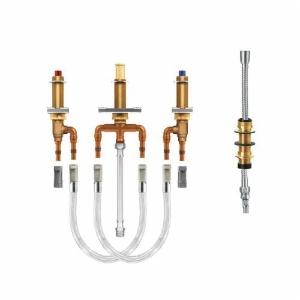 Moen® 9793 Adjustable Roman Tub High Flow Rough-In Valve with Diverter, 1/2 in Crimp Ring PEX Inlet x 1/2 in CPVC/Crimp Ring PEX Outlet, 45 psi Pressure, 13 gpm Flow Rate, Metal Body