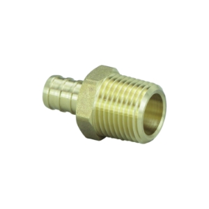Viega 46321 PureFlow® Adapter, 1/2 in, Crimp x MNPT, Brass