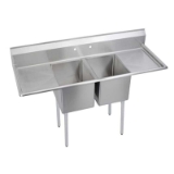 Elkay® 14-2C18X24-2-18X 300 Dependabilt Standard Service Sink, Rectangle Shape, 29.8 in W x 74 in D x 43.8 in H, Floor Mounting, Uniform Satin