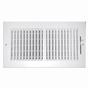 TRUaire™ 102M 08X06 2-Way Wall/Ceiling Register, 8 x 6 x 1-7/16 in, 40 to 140 cfm, Steel, White Powder Coated