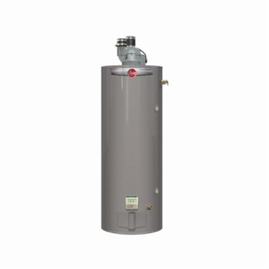 Rheem® PRO+G50-65N RH62 PDV Professional Classic Plus® Gas Water Heater, 65000 Btu/hr Heating, 50 gal Tank, Natural Gas Fuel, Direct/Power Vent, 65.7 gph at 90 deg F Recovery, Tall, Indoor/Outdoor: Indoor