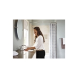 Moen® 6172BN Centerset Bathroom Faucet, Glyde™, Brushed Nickel, 2 Handles, Metal Pop-Up Drain, 1.2 gpm Flow Rate