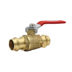 LEGEND 101-214NL P-202NL Ball Valve With Drain, 3/4 in Nominal, Press End Style, Forged Brass Body