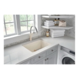 Blanco 401923 LIVEN™ SILGRANIT® Laundry Sink, Rectangle Shape, 25 in W x 22 in H, Drop-In/Under Mount, Granite, Cinder