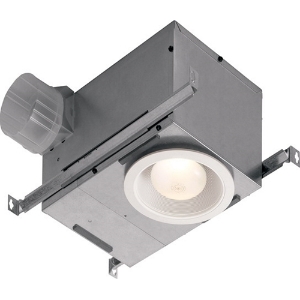 Broan® 744FL Centrifugal High Efficiency Recessed Bathroom Fan/Light, Fluorescent Lamp, 25/32.3 W Fixture, 120 VAC, Polymer Housing