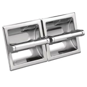 Moen® 5577 Double Recessed Paper Holder, Hotel™ Motel, 6-1/4 in H, 304 Stainless Steel, Chrome