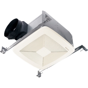 Broan® Heat-A-Ventlite® QTXE080 Ultra-Quiet Bathroom Ventilation Fan, 80 cfm, 6 in Dia Duct, 23.3 W, 120 VAC, 0.2 A, 0.3 Sones