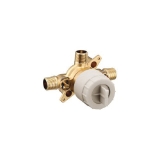 Moen® M-Pact® M-Core™ U130CIS 3-Port Rough-In Valve, 1/2 in CC/IPS Inlet x 1/2 in CC/IPS Outlet, 200 psi Air/300 psi Water Pressure, Brass Body
