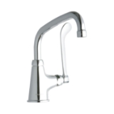 Elkay® LK535AT08T6 Universal Traditional Classroom Faucet, Commercial, 2.2 gpm Flow Rate, Arc Tube Spout, Polished Chrome, 1 Handle