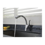DELTA® 4197-AR-DST Cassidy® Kitchen Faucet, 1.8 gpm Flow Rate, 360 deg Swivel Spout, Arctic™ Stainless, 1 Handle, 1/3 Faucet Holes