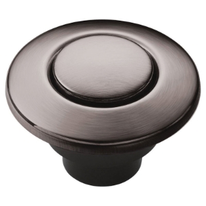 Moen® AS-4201-BLS Disposal Air Switch Button, Black/Stainless Steel