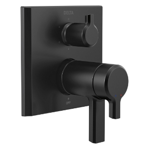 DELTA® T27T999-BL Pivotal™ TempAssure® 17T Series Valve Trim with 6-Setting Integrated Diverter, Matte Black