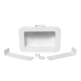 Harvey® 38121 Centro II Plain Outlet Box, For Use With Washing Machine, PVC