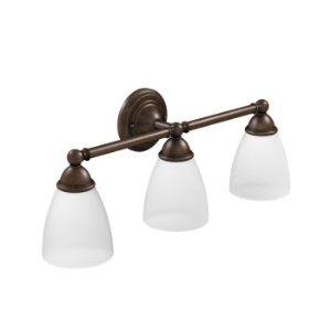 Moen® YB2263ORB 3-Globe Bath Light, Brantford™, 120 VAC, Oil Rubbed Bronze