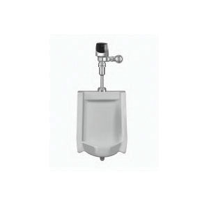 Sloan® 10021401 WEUS-1002 Standard Urinal and Flushometer, 0.25 gpf Flush Rate, Top Spud, Wall Mount, Polished Chrome