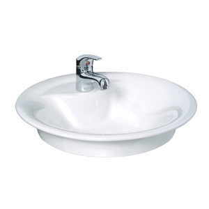 Mansfield® 802 Luna™ Vessel Lavatory, Round Shape, 17-1/2 in W, Above-Counter Mount, Vitreous China, White