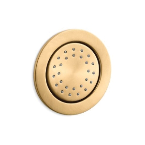 Kohler® 77119-2MB WaterTile® 1-Function Body Spray with Katalyst® Air Induction Technology, Number of Spray Type: 27, Full Spray, 1 gpm Max Flow, Round Head, Ceiling Mount, Vibrant® Brushed Moderne Brass